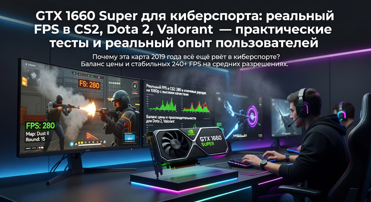 GTX 1660 Super для киберспорта: реальный FPS в CS2, Dota 2, Valorant — практические тесты и реальный опыт пользователей