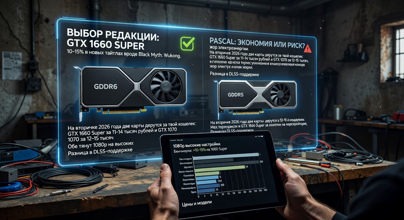 GTX 1660 Super vs GTX 1070: что выбрать в одном бюджете на б/у: какие модели актуальны и стоят своих денег в 2026