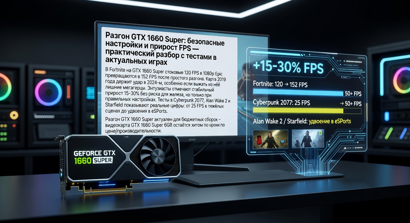 Разгон GTX 1660 Super: безопасные настройки и прирост FPS — практический разбор с тестами в актуальных играх